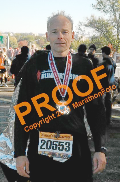 Marine Corps marathon finisher